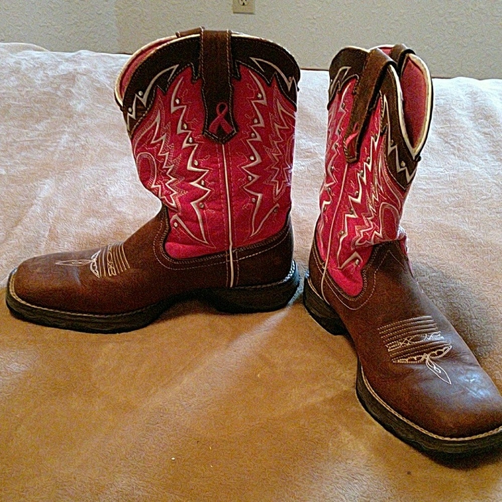 Durango breast cancer awareness cowgirl boots